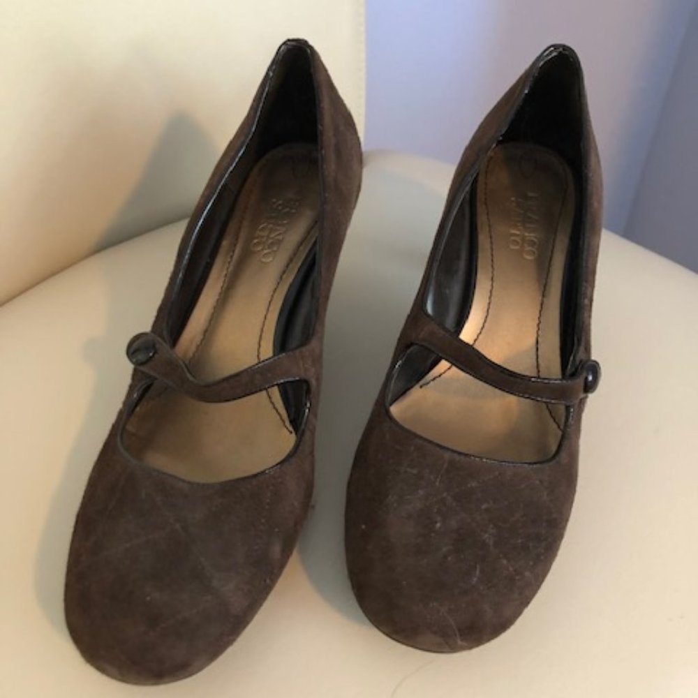 Franco Sarto Brown Suede Shoes